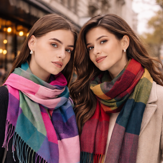 Pashmina 100% Cashmere Cuadros