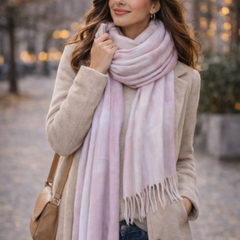 Pashmina 100% Cashmere Mujer Desteñida