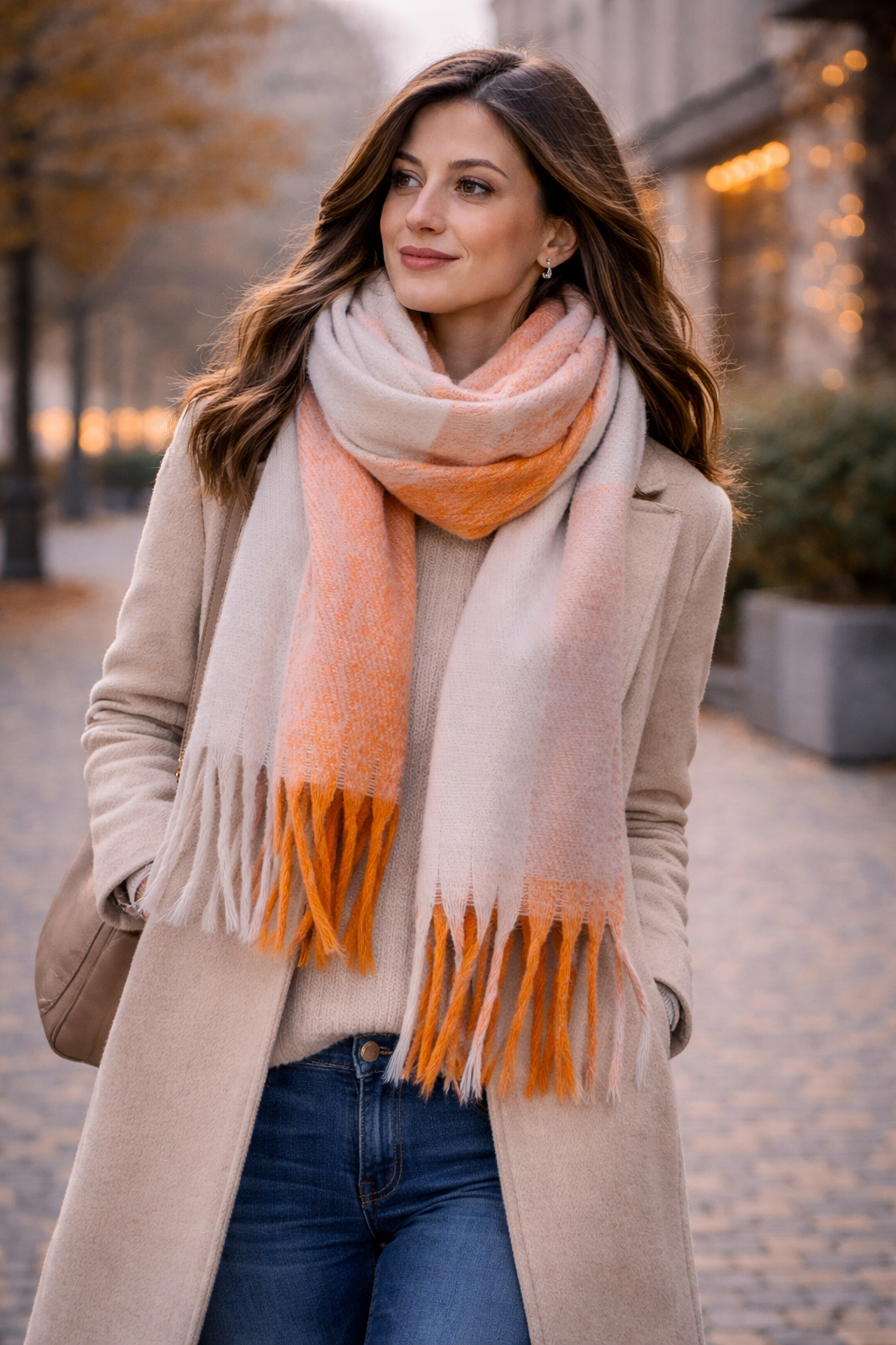 Echarpe de Líneas Invierno – Bufanda Moderna y Abrigada