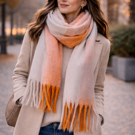 Echarpe de Líneas Invierno – Bufanda Moderna y Abrigada