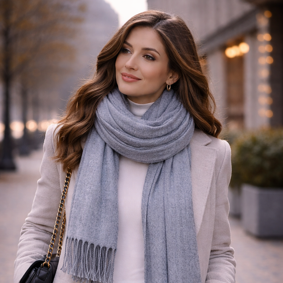Pashmina Cashmere Mujer Jaspeada – Suave, Elegante y Abrigada