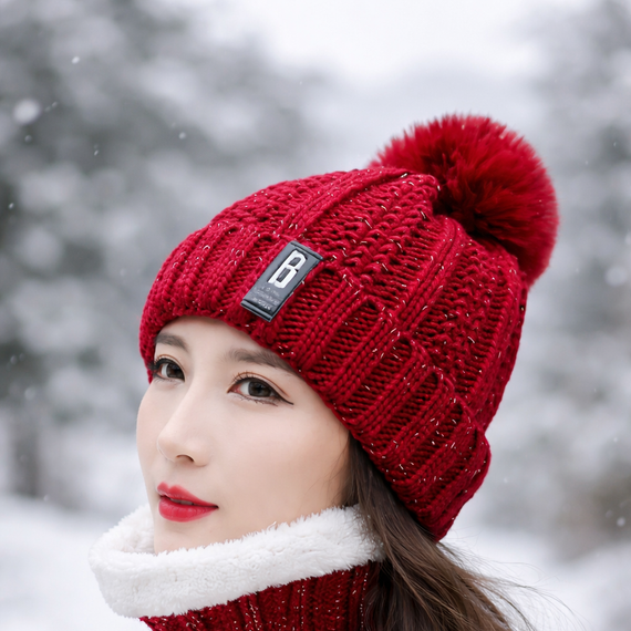 Conjunto Gorro y Cuello con Toque Brillante