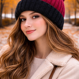 Gorro chenille bicolor