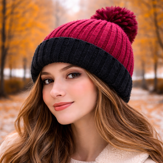 Gorro chenille bicolor