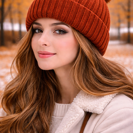Gorro chenille unicolor