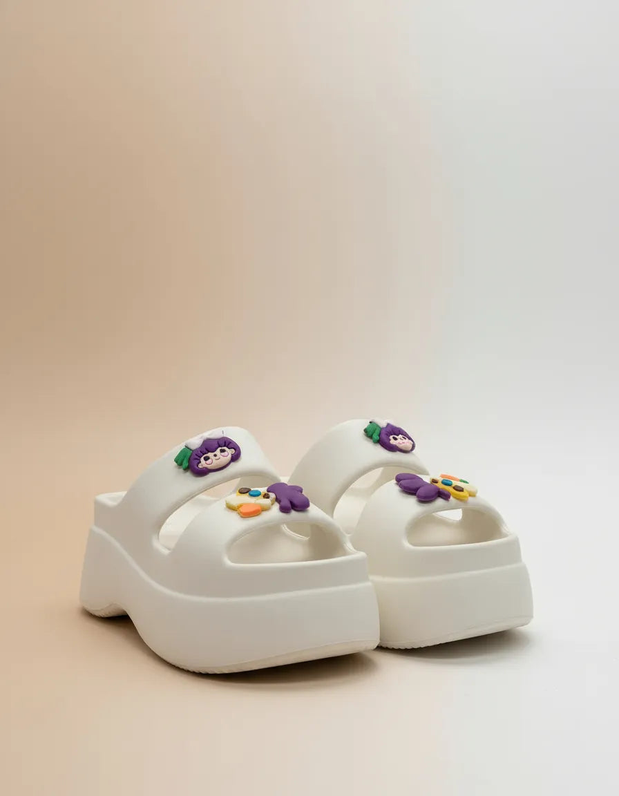 Sandalias Plataforma Con Pines Talla Duo