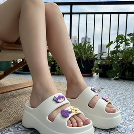 Sandalias Plataforma Con Pines Talla Duo