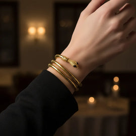 Pulsera, Collar Tipo Serpiente De 98cm Largo