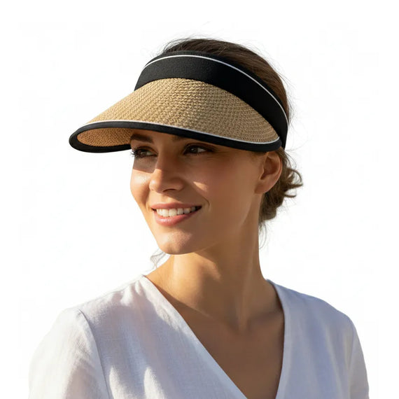 Gorro Visera Ancha De Paja Primaveral Premiun