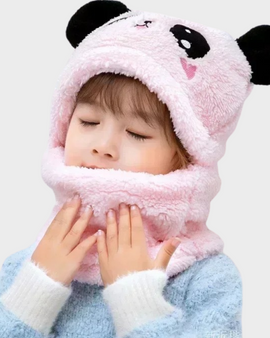 Gorro con Cuello para Niños Kawaii