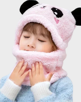 Gorro con Cuello para Niños Kawaii