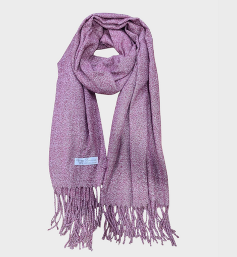 Pashmina 100% Cashmere ciruela