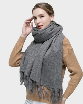 Pashmina 100% Cashmere Gris
