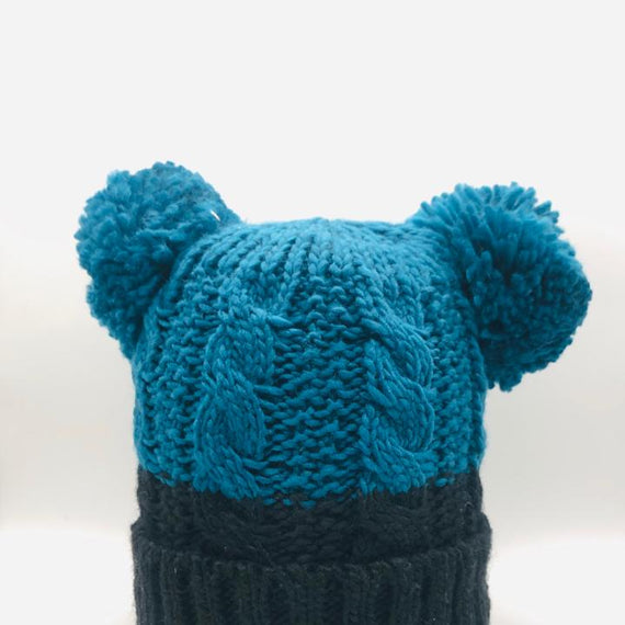 Gorro de lana bicolor