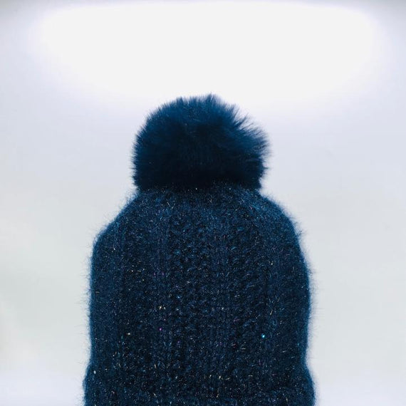 Gorro de lana brillante