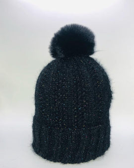 Gorro de lana brillante