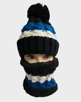 Conjunto Gorro y Cuello Tricolor unisex