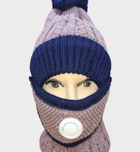 Conjunto Invierno 3 en 1 : gorro cuello y mascarilla