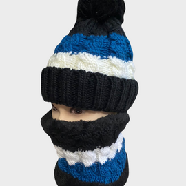 Conjunto Gorro y Cuello Tricolor unisex