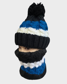Conjunto Gorro y Cuello Tricolor unisex