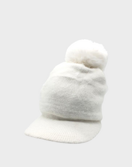 Gorro Visera Liso con Pompón
