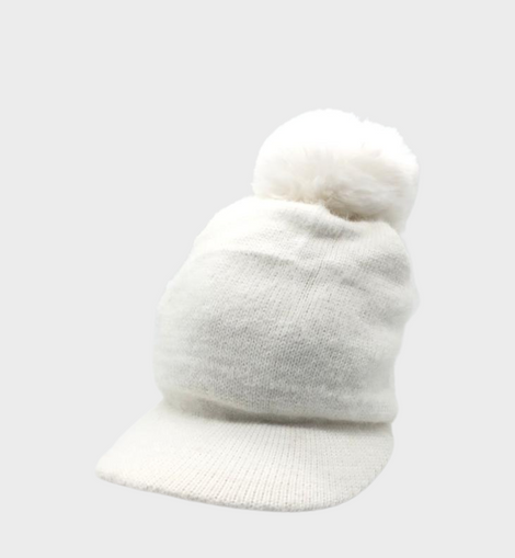 Gorro Visera Liso con Pompón