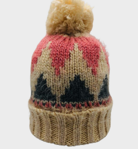 Gorro de Lana Diseño Triángulos