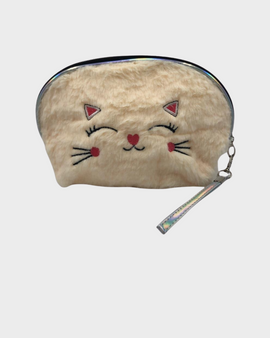 Cosmetiquero Gato Kawaii Peludo Redondo