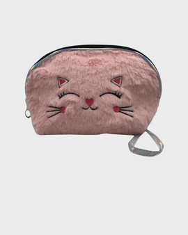 Cosmetiquero Gato Kawaii Peludo Redondo