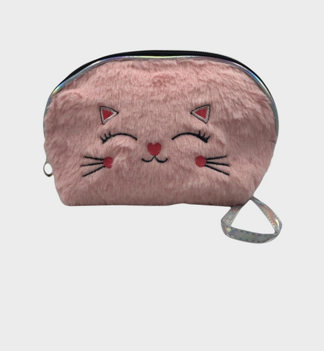 Cosmetiquero Gato Kawaii Peludo Redondo